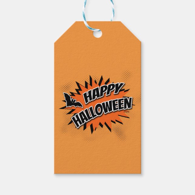 Étiquettes-cadeau Joyeux Halloween (Devant)