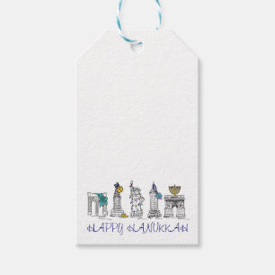 Étiquettes-cadeau Joyeux Hanoukka New York City NYC Fête juive