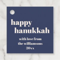 Joyeux Hanukkah Moderne Bleu Marine Personnalisé