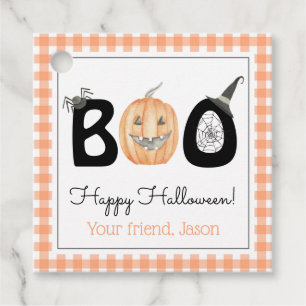 Étiquettes Cadeau Joyeux Jour de Boo Trick ou Traiter Halloween