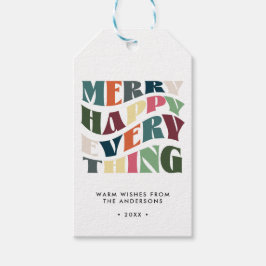 Étiquettes-cadeau Joyeux Joyeux Tout Super Noël de vacances