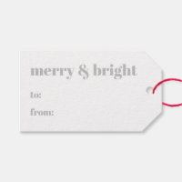 Joyeux & lumineux à de gris blanc moderne Noël