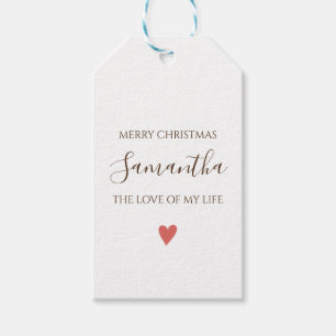 Étiquettes-cadeau Joyeux Noël à celui de votre amour