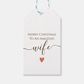 Étiquettes-cadeau Joyeux Noël à ma femme Extraordinaire !