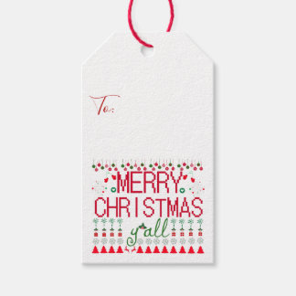 Étiquettes-cadeau Joyeux Noël à tous modèle de pull moche