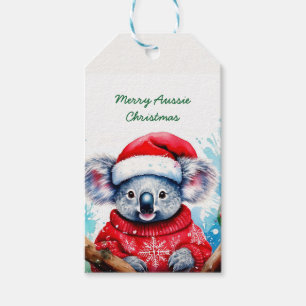 Étiquettes-cadeau Joyeux Noël australien Koala