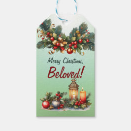 Étiquettes-cadeau Joyeux Noël, bien-aimé ! Personnalisable 