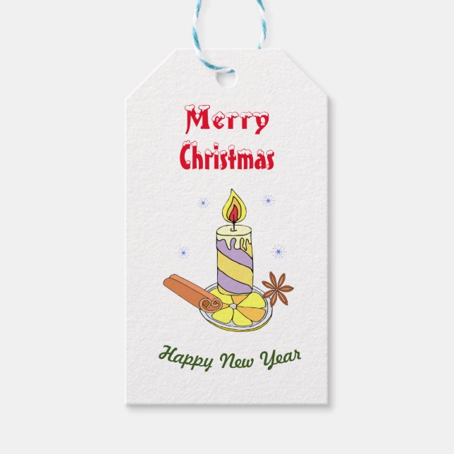 Étiquettes-cadeau Joyeux Noël Bonne année (Devant)