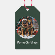 Joyeux Noël Chiens bergers allemands