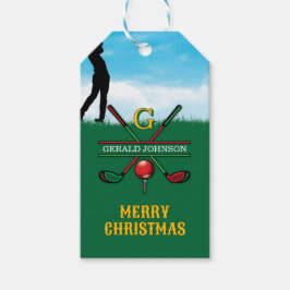 Étiquettes-cadeau Joyeux Noël Custom Golf Design