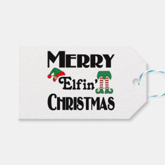 Étiquettes-cadeau Joyeux Noël Elfin
