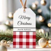 Joyeux Noël en Vichy Rouge Fermette Rustique