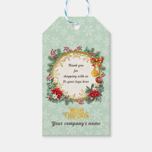 Étiquettes-cadeau Joyeux Noël et Joyeux Nouvel An par amour (Devant)