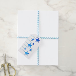 Étiquettes-cadeau Joyeux Noël étoile bleue Décor avec texte