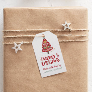 Étiquettes-cadeau Joyeux Noël fait avec amour Tags cadeaux