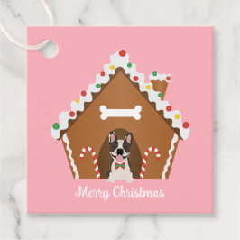 Étiquettes Cadeau Joyeux Noël Gingerbread Maison de chien
