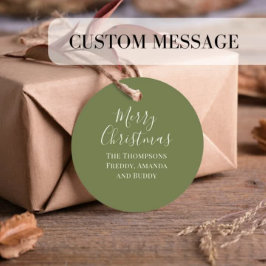 Étiquettes Cadeau Joyeux Noël Holly Berries Wreath