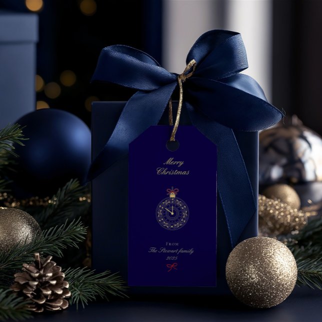 Étiquettes-cadeau Joyeux Noël Joyeux, main élégante (Modern Elegant Hand Drawn Merry Christmas Gift Tags)