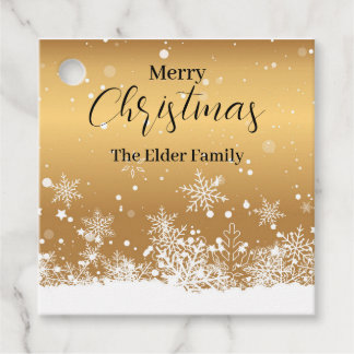 Étiquettes Cadeau Joyeux Noël or marque cadeau