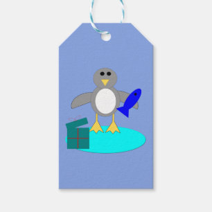 Étiquettes-cadeau Joyeux Noël Pêche pingouin Tags cadeaux personnali