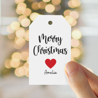 Étiquettes-cadeau Joyeux Noël personnalisé Tags cadeaux modernes