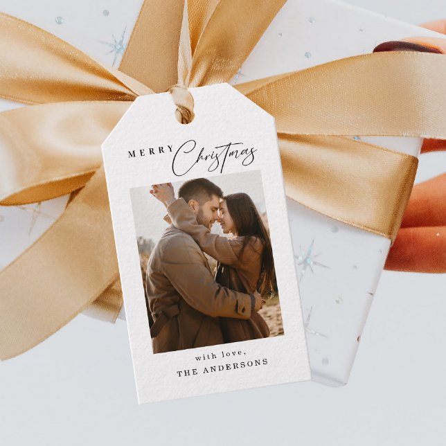 Étiquettes-cadeau Joyeux Noël Photo Holiday (Créateur téléchargé)