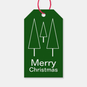 Étiquettes-cadeau Joyeux Noël vert Abstrait