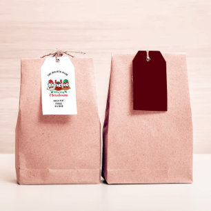 Étiquettes-cadeau Joyeux oeuf de Noël de poulet fou Carton