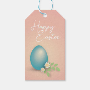 Étiquettes-cadeau Joyeux OEuf de Pâques conception de printemps flor