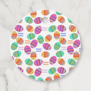 Étiquettes Cadeau Joyeux oeufs au chocolat coloré de Pâques