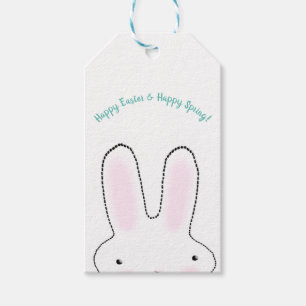 Étiquettes-cadeau Joyeux Pâques Joyeux Printemps mignon Bunny de P