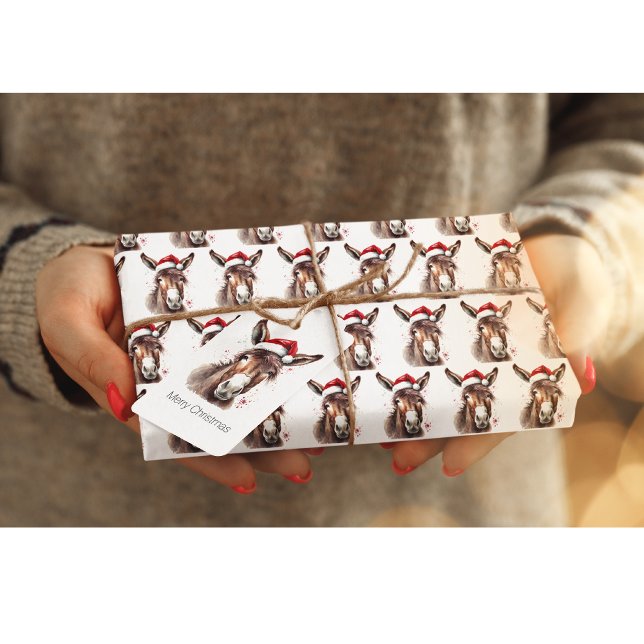 Étiquettes-cadeau Joyeux petit âne de Noël (Créateur téléchargé)