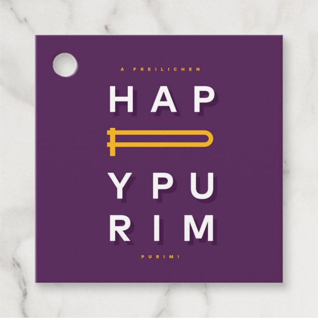 Étiquettes Cadeau Joyeux Purim Gragger (Devant)