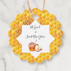 Étiquettes Cadeau Joyeux Rosh Hashanah Juif Nouvel An Miel & Pomme