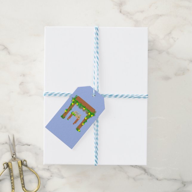 Étiquettes-cadeau Joyeux Sukkot (Avec de laficelle)