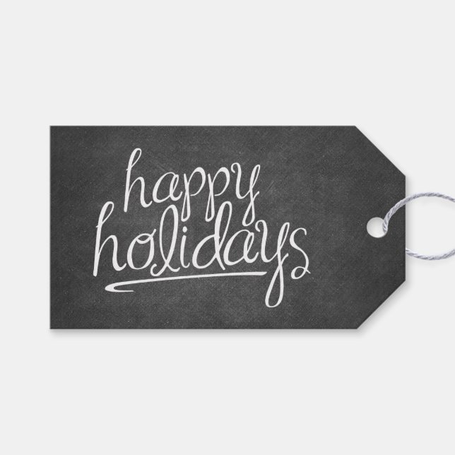 Étiquettes-cadeau Joyeux tableau de bord des fêtes (Devant (Horizontal))