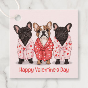 Étiquettes Cadeau Joyeux Valentines Day French Bulldog