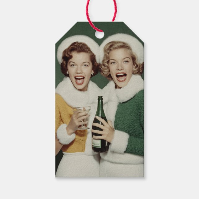 Étiquettes-cadeau Joyful Winter Champagne Celebration (Devant)