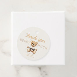 Étiquettes Cadeau Judo Black Belt Bear Baby Shower Collection