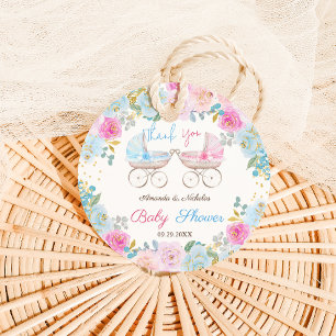 Étiquettes Cadeau Jumeaux Baby Shower Garçon Fille Merci