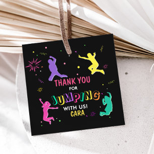 Étiquettes Cadeau Jump and Play Girl Birthday Carré