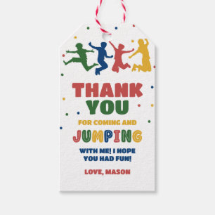 Étiquettes-cadeau Jump Trampoline Park Boys Anniversaire Fête Favori