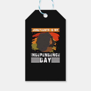 Étiquettes-cadeau Juneteenth est mon jour d'indépendance Femmes noir