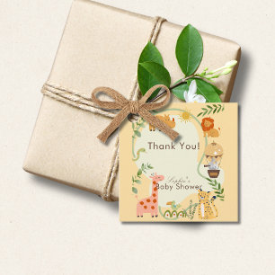 Étiquettes Cadeau Jungle Animal Safari Aventure Attend Baby shower