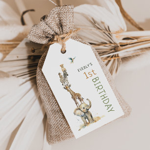 Étiquettes-cadeau Jungle Safari Animaux Anniversaire Fête Favoriser