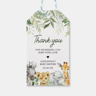 Étiquettes-cadeau Jungle Safari Animaux Baby shower Favoriser les ét