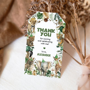 Étiquettes-cadeau Jungle Safari Party Animaux garçon Anniversaire Me