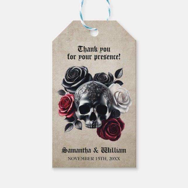 Étiquettes-cadeau Jusqu'à ce que la mort nous sépare Mariage d'Hallo (Devant)