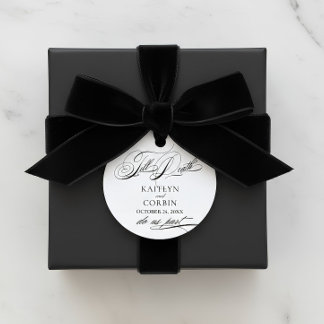 Étiquettes Cadeau Jusqu'à ce que la mort nous sépare Mariage élégant