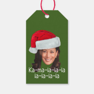 Étiquettes-cadeau Kamala Santa Hat - Biden Harris 2020 vacances amus